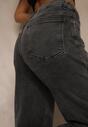 Szare Jeansy Wide Leg High Waist Mevandria