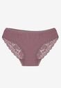 Fioletowe Majtki Figi z Koronkowymi Wstawkami Amiora