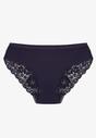 Granatowe Majtki Figi z Koronkowymi Wstawkami Amiora