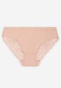 Różowe Majtki Figi z Koronkowymi Wstawkami Amiora