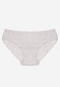 Jasnoszare Majtki Figi z Koronkowymi Wstawkami Amiora