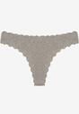 Szare Prążkowane Majtki Stringi z Bawełny Ilweda