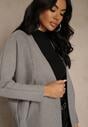 Szary Niezapinany Casualowy Kardigan Felltusa