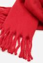 Czerwony Szalik Ozdobiony Frędzlami Owedela
