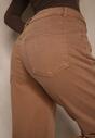 Brązowe Jeansy Mom Fit High Waist Kasena