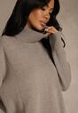 Pulover pe gât Bej