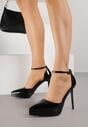 Czarne Szpilki Lakierowane z Platformą Nilafera
