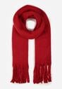 Bordowy Szalik Ozdobiony Frędzlami Esalirea