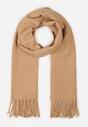 Brązowy Gładki Szalik z Frędzlami Vetimare