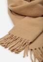 Brązowy Gładki Szalik z Frędzlami Vetimare