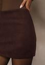 Brązowe Spódnico-Spodenki z Ozdobną Imitacją Kieszeni Sewressa