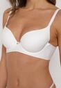 Biały Gładki Biustonosz z Efektem Push-up Theisithea