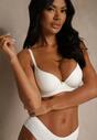 Biały Gładki Biustonosz z Efektem Push-up Theisithea