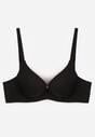 Czarny Gładki Biustonosz z Efektem Push-up Theisithea