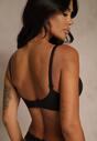 Czarny Gładki Biustonosz z Efektem Push-up Theisithea