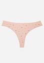 Jasnoróżowe Majtki Strongi z Drobnym Nadrukiem z Bawełną Clymeine