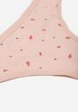 Jasnoróżowe Majtki Strongi z Drobnym Nadrukiem z Bawełną Clymeine