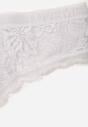 Jasnoszare Majtki Stringi Ozdobione Koronką z Bawełną Meniliphis