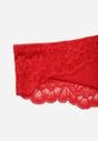 Czerwone Majtki Stringi Ozdobione Koronką Phisoris