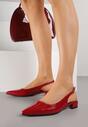 Bordowe Sandały Lakierowane na Płaskiej Podeszwie z Ozdobnym Paskiem Delaniael