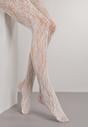 Beżowe Rajstopy Koronkowe w Eleganckim Stylu Fihanoriel