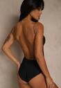 Czarne Body Bieliźniane do Sukienek i Bluzek Bez Pleców i z Głębokim Dekoltem Dorealina