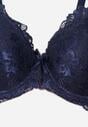 Granatowy Koronkowy Biustonosz w Klasycznym Stylu Coralee