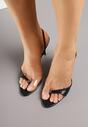 Czarne Sandały na Szpilce z Przezroczystymi Elementami Xilxaris