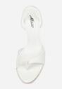 Białe Sandały na Szpilce z Przezroczystymi Elementami Xilxaris