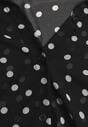 Czarna Półprzezroczysta Koszula w Kropki z Wiskozy i Bawełny z Wiązaniem Delmara