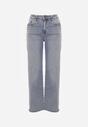 Niebieskie Jeansy Wide Leg Regular Waist z Bawełną i Dodatkiem Wiskozy Jeniemala