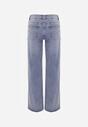 Niebieskie Jeansy Wide Leg Regular Waist z Bawełną i Dodatkiem Wiskozy Jeniemala