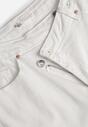Białe Bawełniane Jeansy Wide Leg z Asymetrycznym Guzikiem Thesiphi