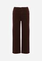 Ciemnobrązowe Szerokie Jeansy High Waist z Bawełny Physossia