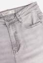 Szare Jeansy Flare High Waist z Bawełny Ginerial