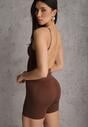 Brązowa Bielizna modelująca Kombinezon z Odkrytymi Plecami Riselles