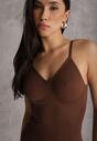 Brązowa Bielizna modelująca Kombinezon z Odkrytymi Plecami Riselles