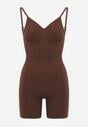 Brązowa Bielizna modelująca Kombinezon z Odkrytymi Plecami Riselles