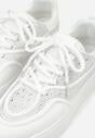 Białe Sneakersy na Platformie Ozdobione Cyrkoniami Kyllyss
