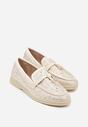 Beżowe Mokasyny z Cyrkoniami i Ozdobami Distantsteam