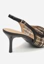 Czarne Sandały z Plecionym Motywem Tibindel