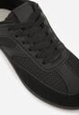 Czarne Sneakersy z Geometrycznym Wzorem Elrineth