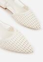 Białe Sandały z Plecioną Cholewką Triscan