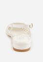 Białe Sandały z Plecioną Cholewką Triscan