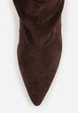Brązowe Botki na Szpilce Typu Slouchy Anitai