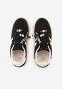 Czarne Sneakersy Typu Tenisówki Ozdobione Koralikami Daemeli