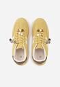 Żółte Sneakersy Typu Tenisówki Ozdobione Koralikami Daemeli