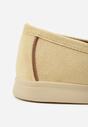 Żółte Mokasyny z Imitacji Zamszu z Zawieszką na Nosku Theophitos