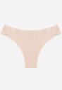 Beżowe Majtki Stringi z Bawełną z Koronką Aethimilia