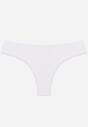 Białe Majtki Stringi z Bawełną z Koronką Aethimilia